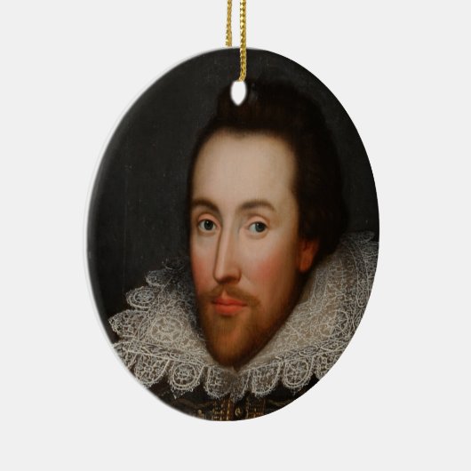 William Shakespeare Cobbe Portrait circa 1610 Keramisch Ornament (Rechts)