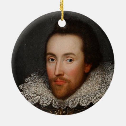William Shakespeare Cobbe Portrait circa 1610 Keramisch Ornament (Achterkant)