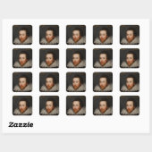 William Shakespeare Cobbe Portrait circa 1610 Vierkante Sticker (Vel)