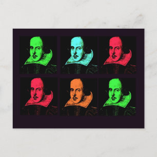 William Shakespeare Collage Briefkaart