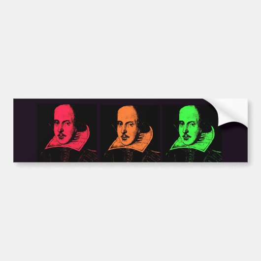 William Shakespeare Collage Bumpersticker (Voorkant)