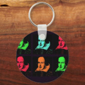 William Shakespeare Collage Sleutelhanger (Voorkant)