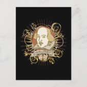 William Shakespeare Crest (Gold) Briefkaart (Voorkant)