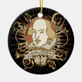 William Shakespeare Crest (Gold) Keramisch Ornament