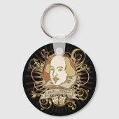 William Shakespeare Crest (Gold) Sleutelhanger (Voorkant)