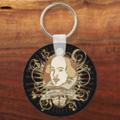 William Shakespeare Crest (Gold) Sleutelhanger (Voorkant)