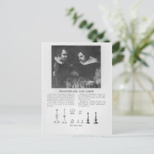 William Shakespeare en Ben Jonson Briefkaart (Staand voorkant)