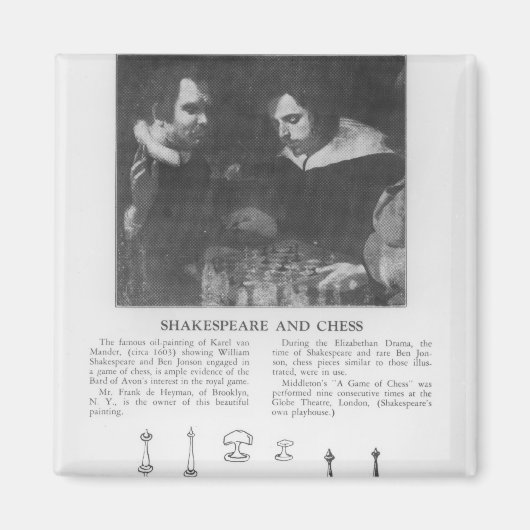 William Shakespeare en Ben Jonson Magneet (Voorkant)