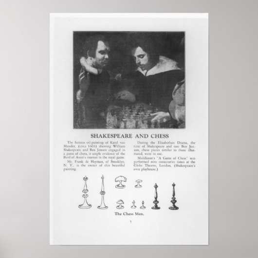 William Shakespeare en Ben Jonson Poster (Voorkant)
