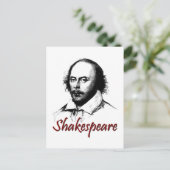 William Shakespeare Etching Briefkaart (Staand voorkant)