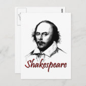William Shakespeare Etching Briefkaart (Voorkant / Achterkant)