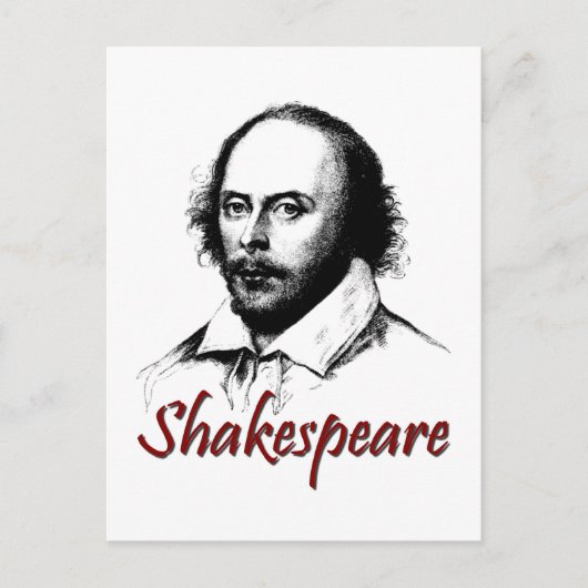 William Shakespeare Etching Briefkaart (Voorkant)