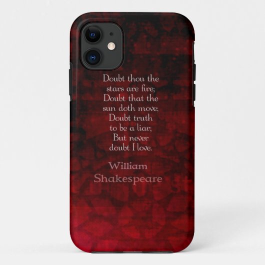 William Shakespeare Famous Love Quote Case-Mate iPhone Case (Achterkant)