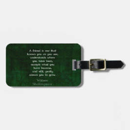William Shakespeare Friendship Inspirerend Quote Bagagelabel