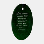 William Shakespeare Friendship Inspirerend Quote Keramisch Ornament (Rechts)