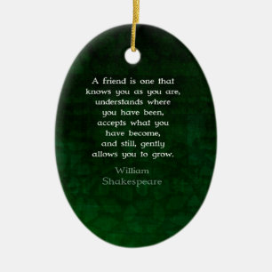 William Shakespeare Friendship Inspirerend Quote Keramisch Ornament