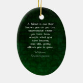 William Shakespeare Friendship Inspirerend Quote Keramisch Ornament (Achterkant)