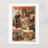 William Shakespeare "Hamlet" Theater Poster Briefkaart (Voorkant)