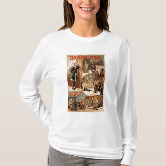 William Shakespeare "Hamlet" Theater Poster T-shirt (Voorkant)