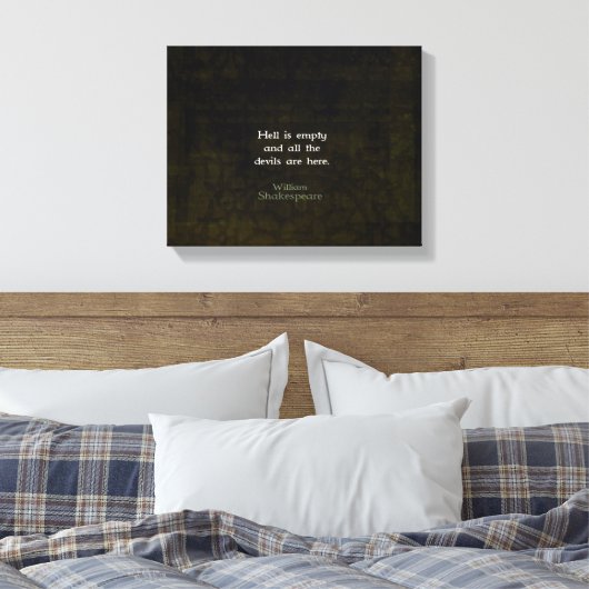 William Shakespeare Humorous Witty Quotation Canvas Afdruk (Insitu (Slaapkamer))