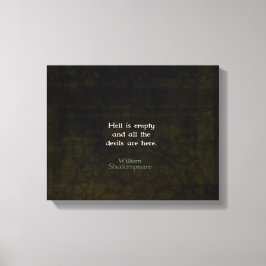 William Shakespeare Humorous Witty Quotation Canvas Afdruk