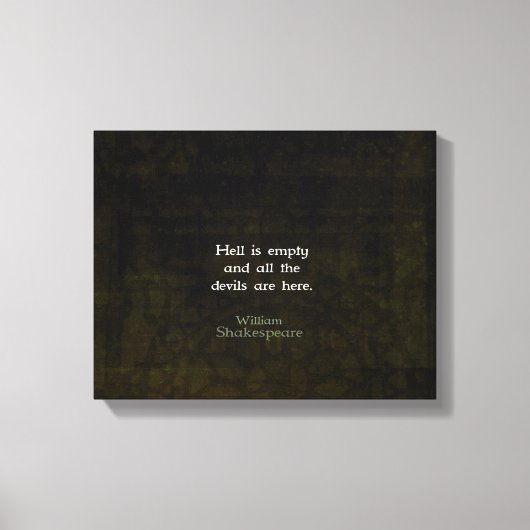 William Shakespeare Humorous Witty Quotation Canvas Afdruk (Voorkant)