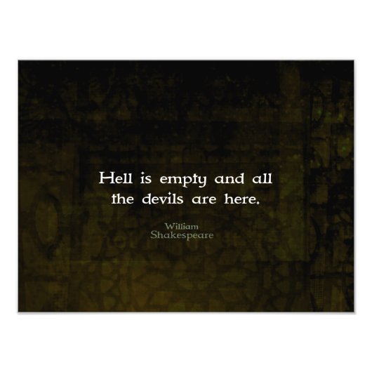 William Shakespeare Humorous Witty Quotation Foto Afdruk (Voorkant)