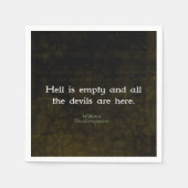 William Shakespeare Humorous Witty Quotation Servetten (Voorkant)