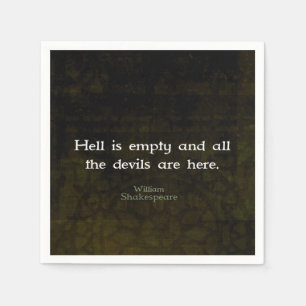 William Shakespeare Humorous Witty Quotation Servetten