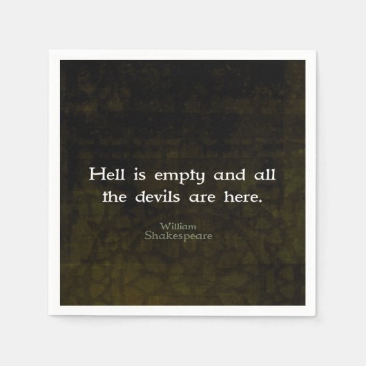 William Shakespeare Humorous Witty Quotation Servetten (Voorkant)