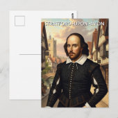 William Shakespeare in Stratford-Upon-Avon England Briefkaart (Voorkant / Achterkant)