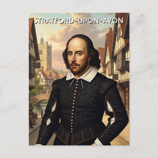 William Shakespeare in Stratford-Upon-Avon England Briefkaart (Voorkant)