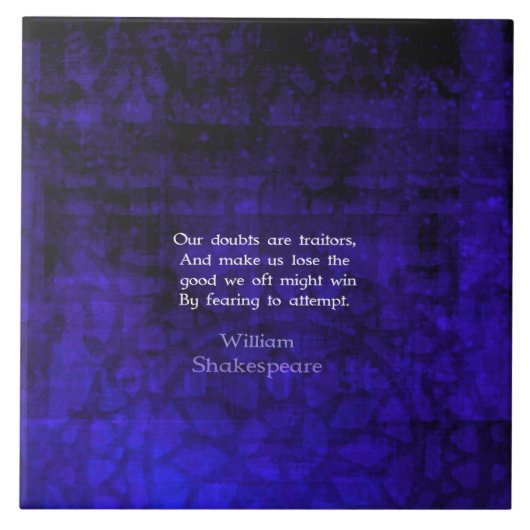 William Shakespeare Inspirerend Courage Quote Tegeltje (Voorkant)