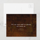 William Shakespeare Inspirerend Dream Quote Briefkaart (Voorkant / Achterkant)