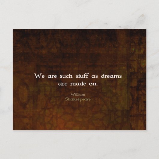 William Shakespeare Inspirerend Dream Quote Briefkaart (Voorkant)