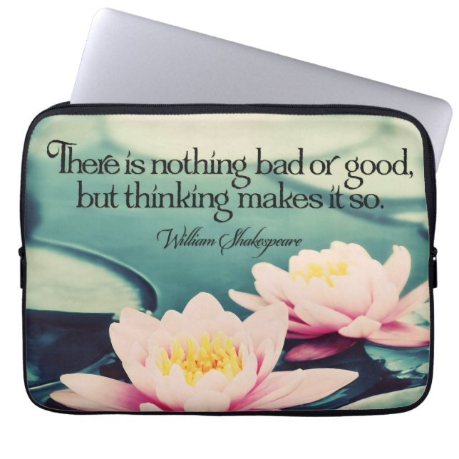 William Shakespeare Inspirerend quote "Denken" Laptop Sleeve (Voorkant)