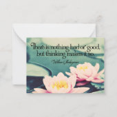 William Shakespeare Inspirerend quote "Denken" Notitiekaartje (Voorkant)