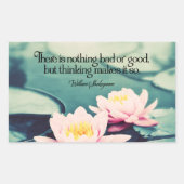 William Shakespeare Inspirerend quote "Denken" Rechthoekige Sticker (Voorkant)