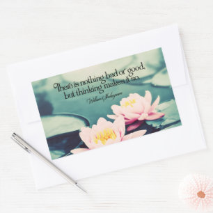William Shakespeare Inspirerend quote "Denken" Rechthoekige Sticker