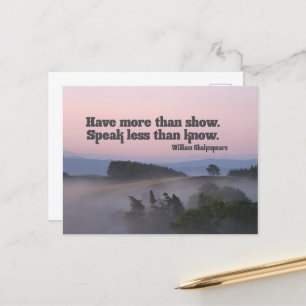 William Shakespeare Inspirerend Quote hebben meer Briefkaart