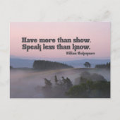 William Shakespeare Inspirerend Quote hebben meer Briefkaart (Voorkant)