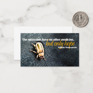 William Shakespeare Inspirerend Quote "Hoop" Notitiekaartje
