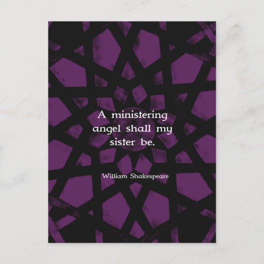 William Shakespeare Inspirerend zuster Quote Briefkaart (Voorkant)