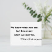 William Shakespeare Inspirerende Quote Briefkaart (Staand voorkant)