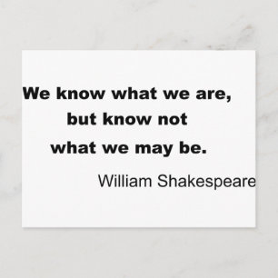 William Shakespeare Inspirerende Quote Briefkaart