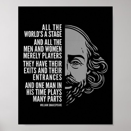 William Shakespeare inspirerende quote van de hele Poster (Voorkant)