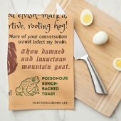 William Shakespeare Insult citeert een grappig the Theedoek (Quarter Fold)