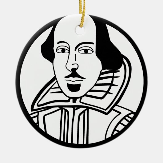 William Shakespeare Keramisch Ornament (Voorkant)