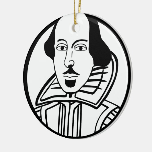 William Shakespeare Keramisch Ornament (Links)