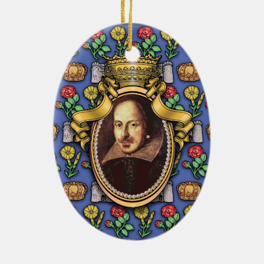 William Shakespeare Keramisch Ornament (Achterkant)